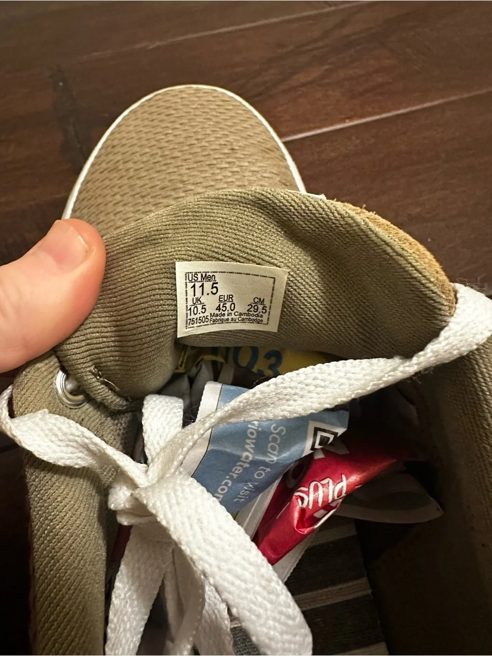 Vans Men’s Low-Top Sneakers in Taupe and White